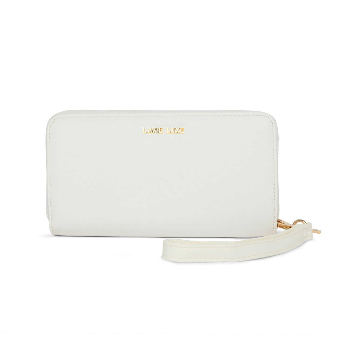 Large Dual Zip Wallet — White (8)